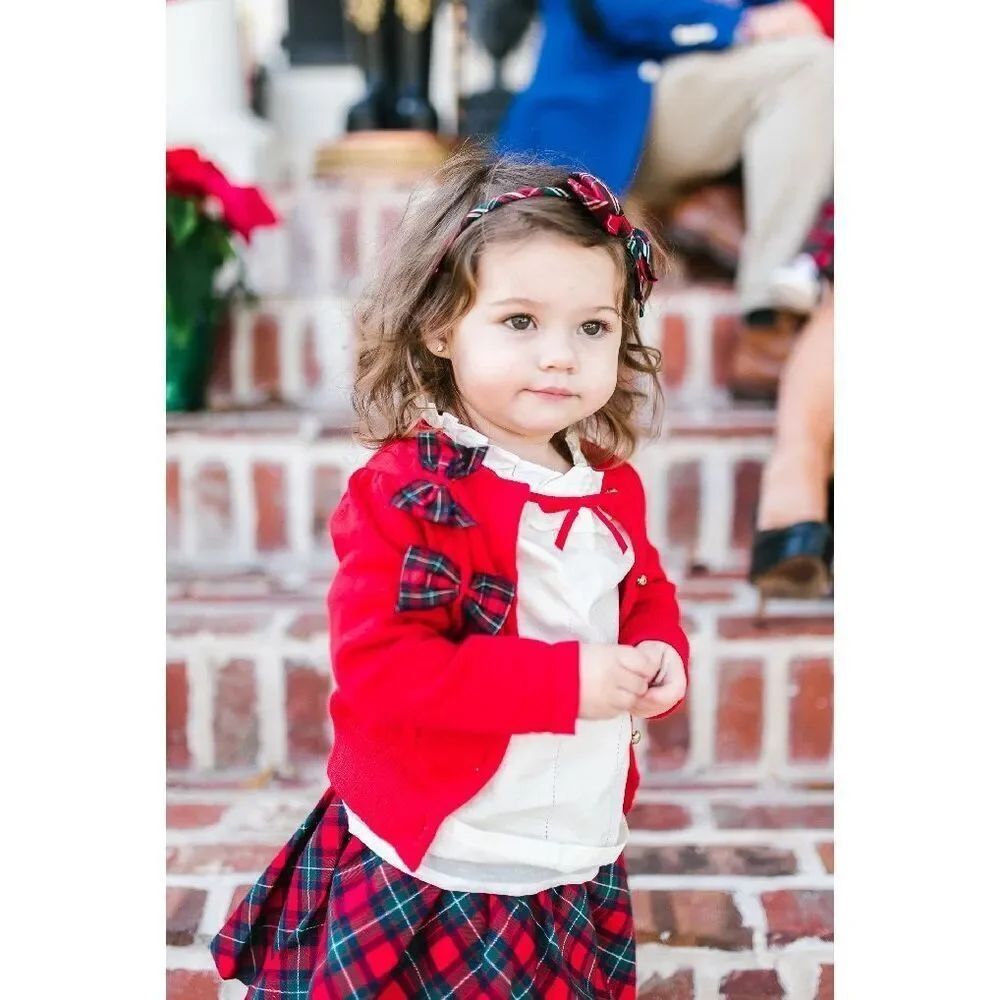 Toddler Girls Janie and Jack Red Tartan 2017 Plaid Party Skirt - Sz 4
